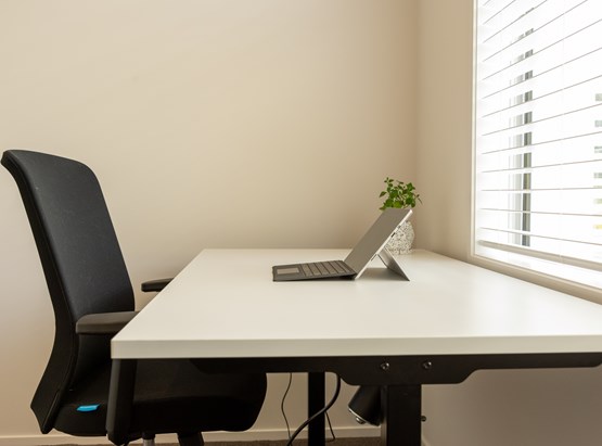 Desk with chair or stool